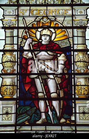 St.George's Church - Stained Glass, Gravesend, Kent, UK Stock Photo