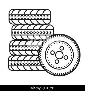 car tires illustration Stock Photo