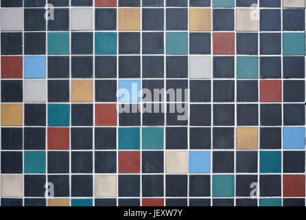 mosaic tiles on the facade of a house Stock Photo