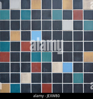 mosaic tiles on the facade of a house Stock Photo