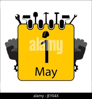May 1 International Labor Day Stock Vector