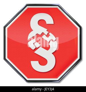 sign paragraph and law breaking Stock Vector
