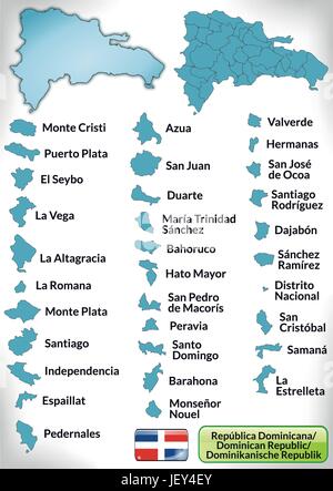 map of dominican republic with borders in gray Stock Vector Image &amp; Art ...