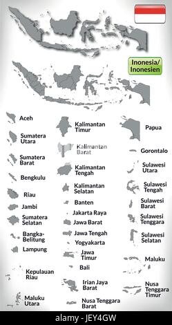indonesia, card, outline, borders, atlas, map of the world, map Stock ...
