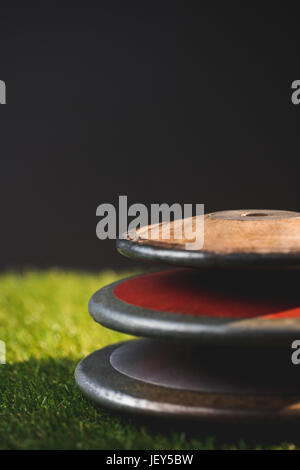 Close up of discuses Stock Photo