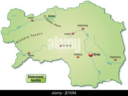 map of styria as an overview map in green Stock Vector Image & Art - Alamy