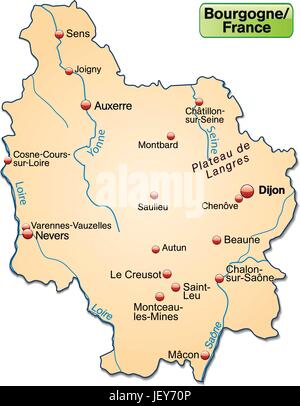 map of burgundy with borders in pastelorange Stock Vector Image & Art ...