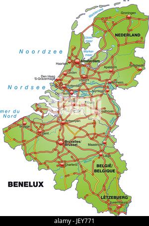 belgium motorway map Stock Vector Image & Art - Alamy