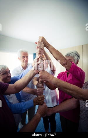 Group of seniors playing Stock Photo