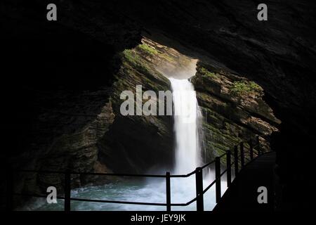 Waterfall in the Toggenburg valley Stock Photo