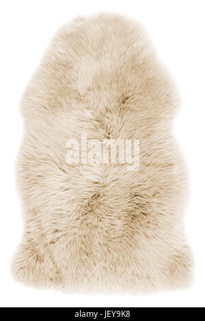 White sheep skin isolated on white background Stock Photo - Alamy