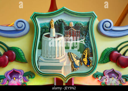 Carousel shield, Riverfront Park, Salem, Oregon Stock Photo - Alamy