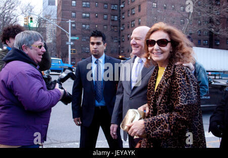 Diane von Furstenberg and Husband Barry Diller Stock Photo