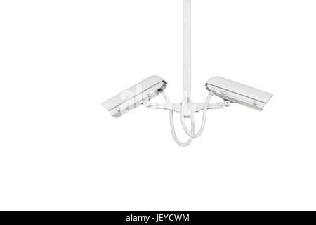 cctv camera isolated on white background (with clipping path) Stock Photo