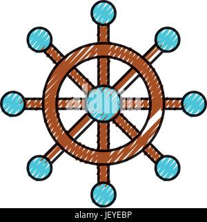 boat timon isolated icon Stock Vector