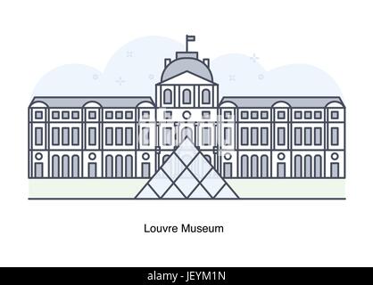 Illustration of Louvre Pyramid Stock Photo: 39868360 - Alamy