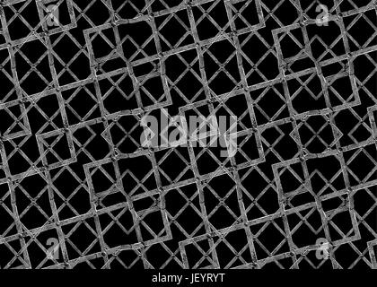 Geometric Interlace Grunge Iron Texture Stock Photo