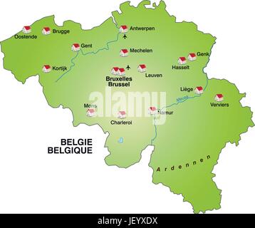 Belgium, Card, Outline, Borders, Atlas, Map Of The World, Map ...