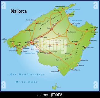 Traffic, Transportation, Mallorca, Border, Motorway, Highway, Card 