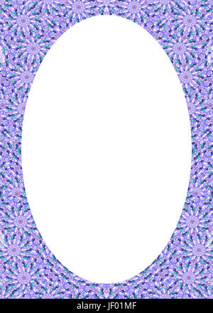 White Background with Decorated Borders Stock Photo