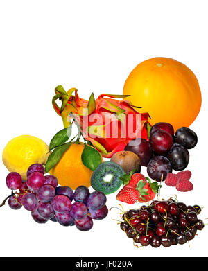 Fresh mixed fruits and berries Stock Photo