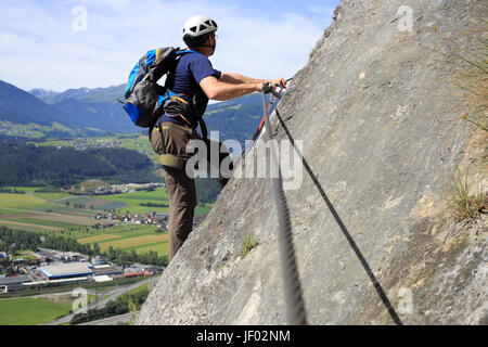 climber in austria Stock Photo