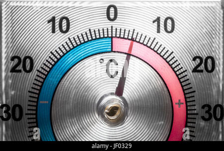 The thermometer outside the window shows the temperature of +12 C Stock  Photo - Alamy