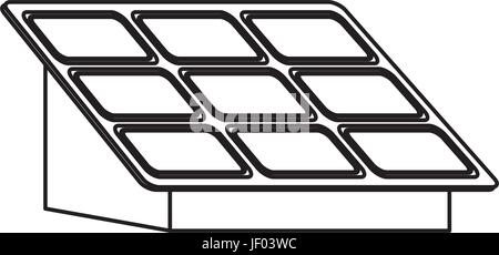 isolated solar panel Stock Vector