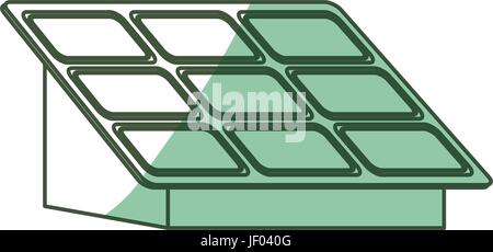 isolated solar panel Stock Vector