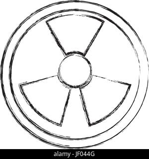 isolated nuclear symbol Stock Vector
