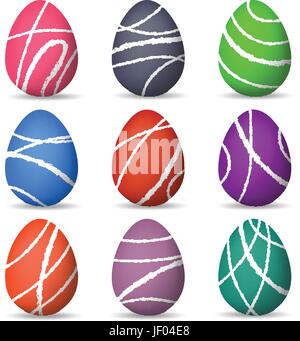 objects, isolated, easter, spring, party, celebration, decoration, egg, Stock Vector
