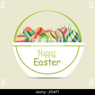 objects, isolated, holiday, easter, party, celebration, decoration, egg, Stock Vector