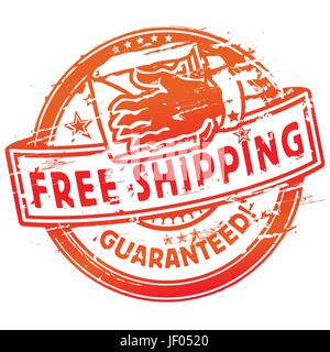 stamp,shipping is free and free shipping Stock Vector