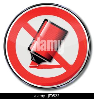 sign any erasures with the red pencil Stock Vector