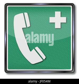 telephone, phone, emergency, emergency call, assistance, help, support, aid, Stock Vector