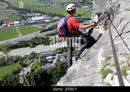 on a rock wall Stock Photo