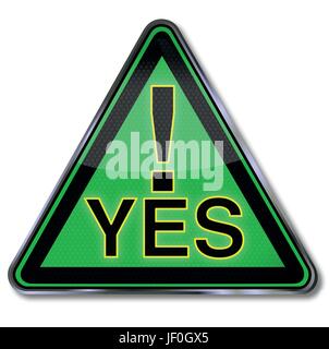 green, sizes, response, call signal, exclamation mark, yes, danger, eco, risk, Stock Vector