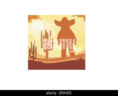 american sunset Stock Vector