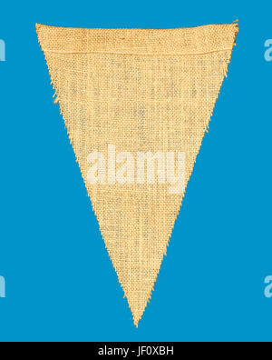 Individual cloth pennant or string flag Stock Photo