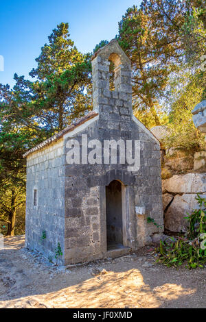 The Church and Benedictine Monastery on St Mary’s island on Mljet are among the oldest church complexes in the Adriatic. Stock Photo