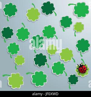 greeting, holiday, lady, graphic, green, beetle, spring, bouncing, bounces, Stock Vector