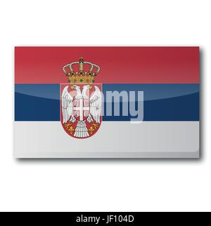 europe, republic, serb, balkans, serbia, euro, europe, flag, centre, border, Stock Vector