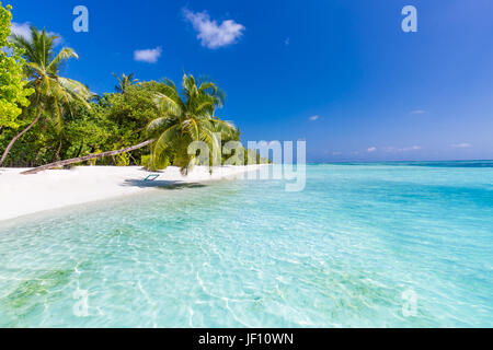 Luxury summer vacation and holiday concept background. Summer beach nature and tropical island banner Stock Photo