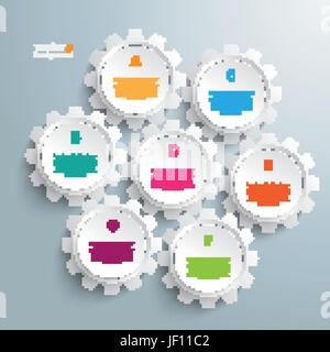object, connected, wheel, modern, modernity, engineering, wheels, Stock Vector