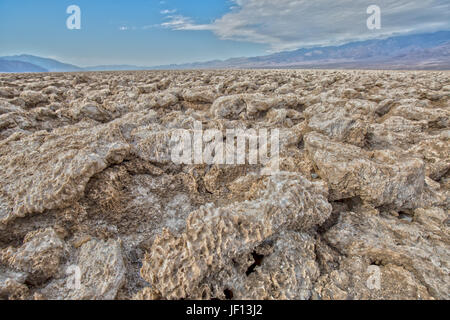 Devil's Golf Course in Death Valley in California Stock Photo