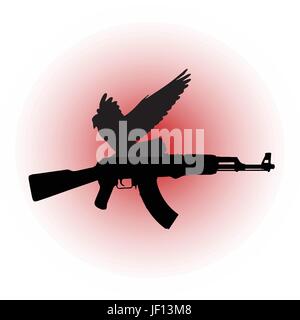 fight, fighting, bird, birds, war, pigeon, pictogram, symbol, pictograph, trade Stock Vector