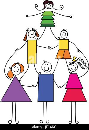 blue, humans, human beings, people, folk, persons, human, human being, laugh, Stock Vector