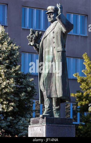 Marshal Ivan Konev, Soviet military commander, monument at Dejvice, district of Prague, Czech Republic, Europe Stock Photo
