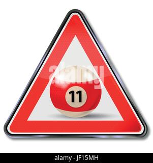 shield billiard ball number 11 Stock Vector