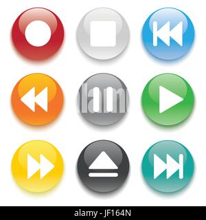 green navigation Stock Vector